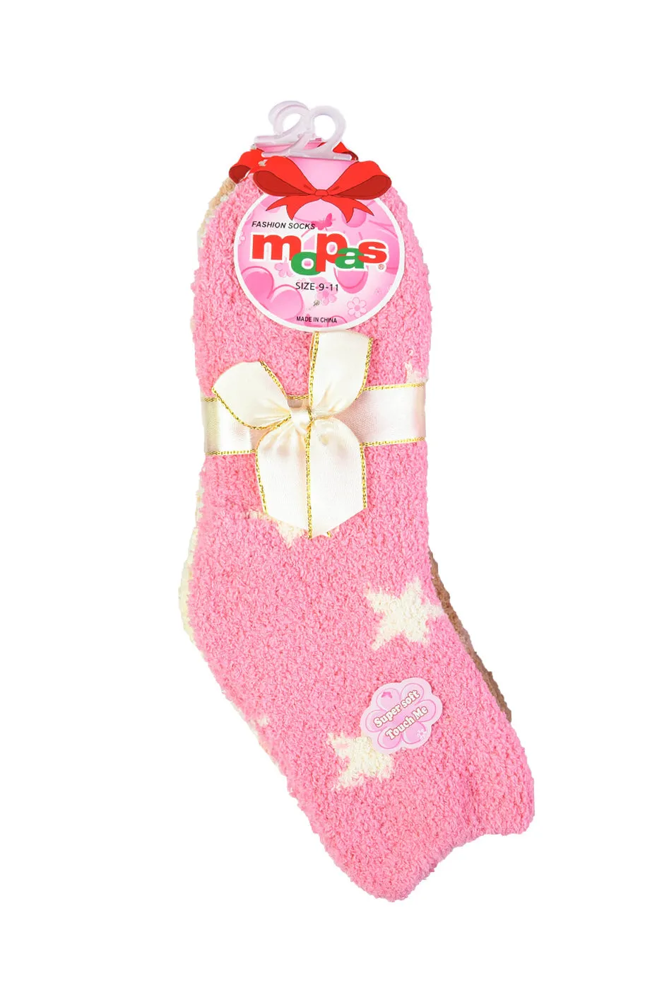 MOPAS LADIES PLUSH SOFT SOCKS (30301_PATTERN)