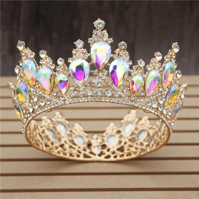 MultiColor Royal King & Queen Prom Crown