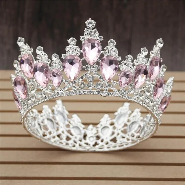 MultiColor Royal King & Queen Prom Crown