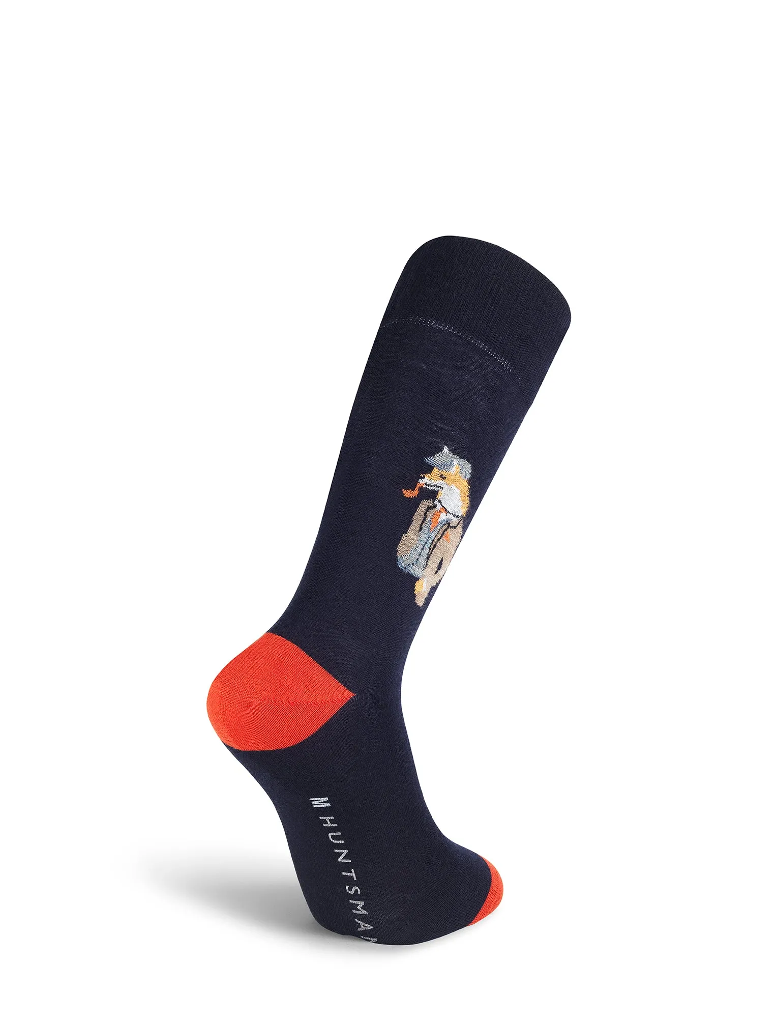 Navy Mr. Fox Wool Socks