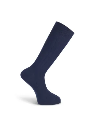 Navy Short Cashmere Socks