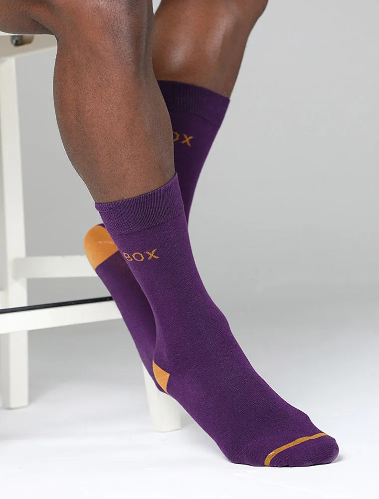 Plum Mustard - Lux Dress Socks