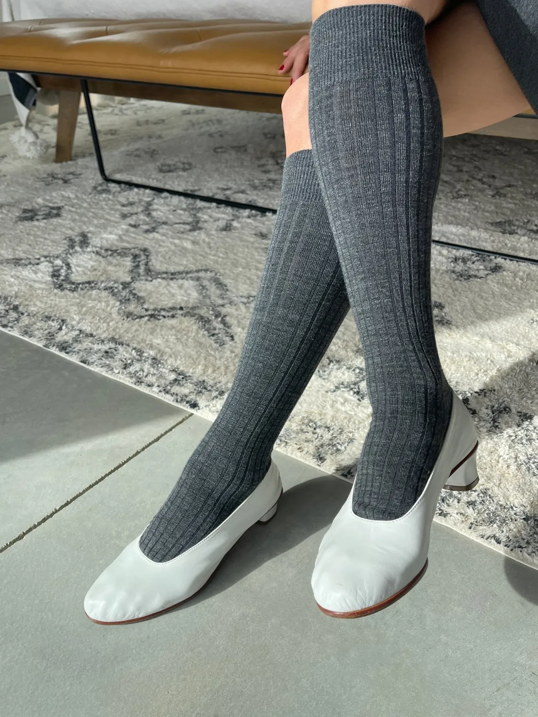 Schoolgirl Socks - Charcoal