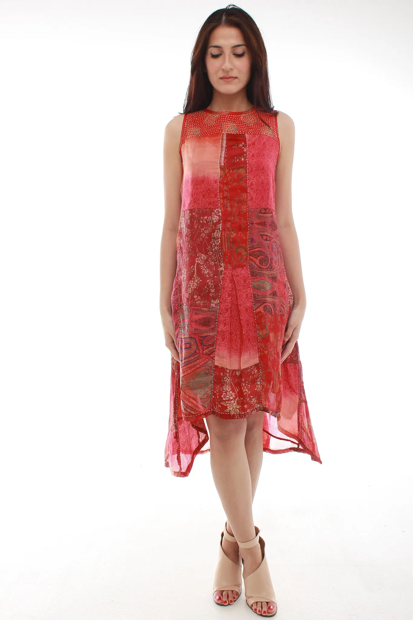 Sha Silk Dress (Red)