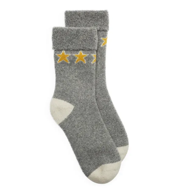 Slipper Socks Star - Grey/Yellow