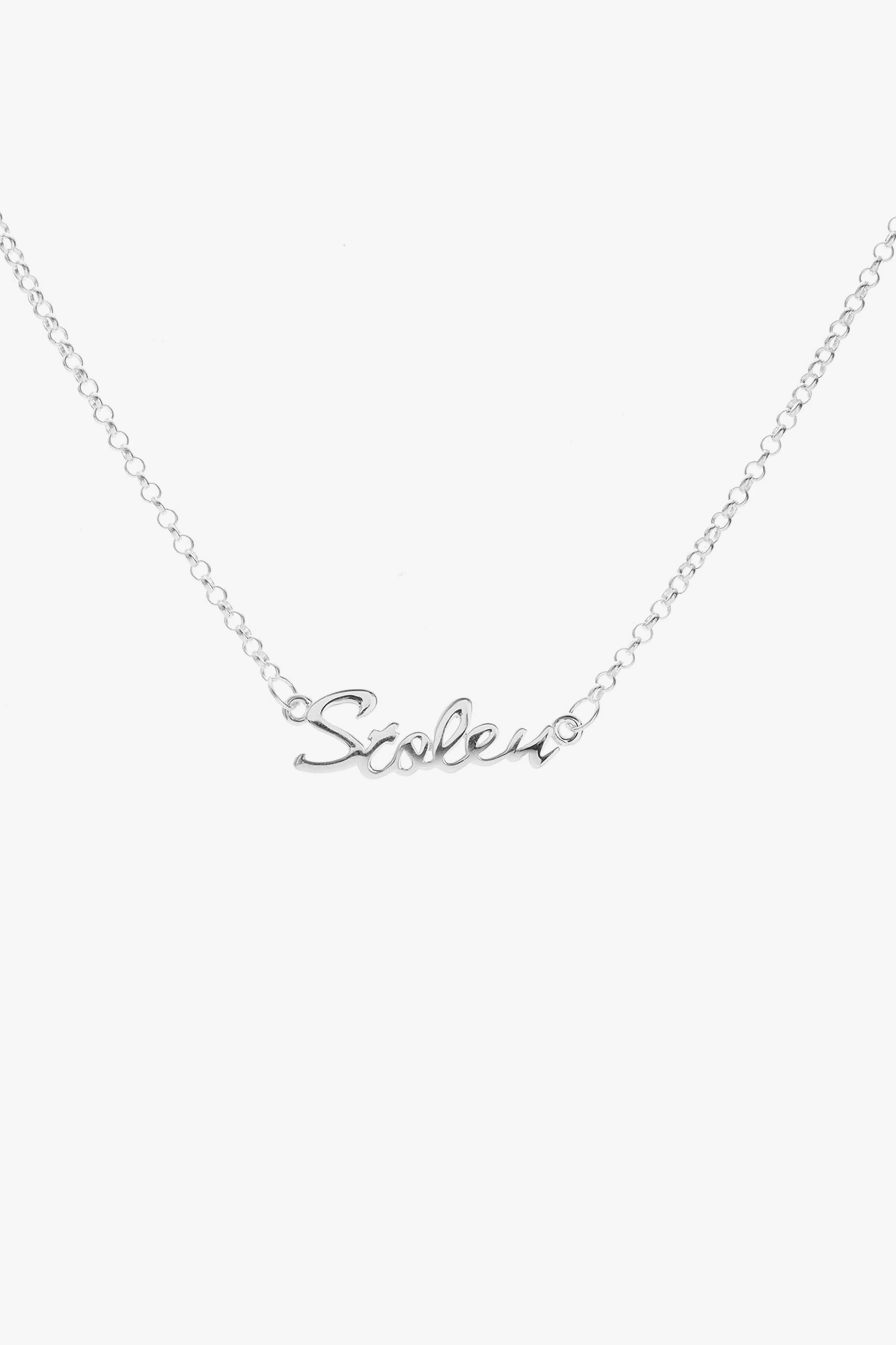 Stolen Script Necklace