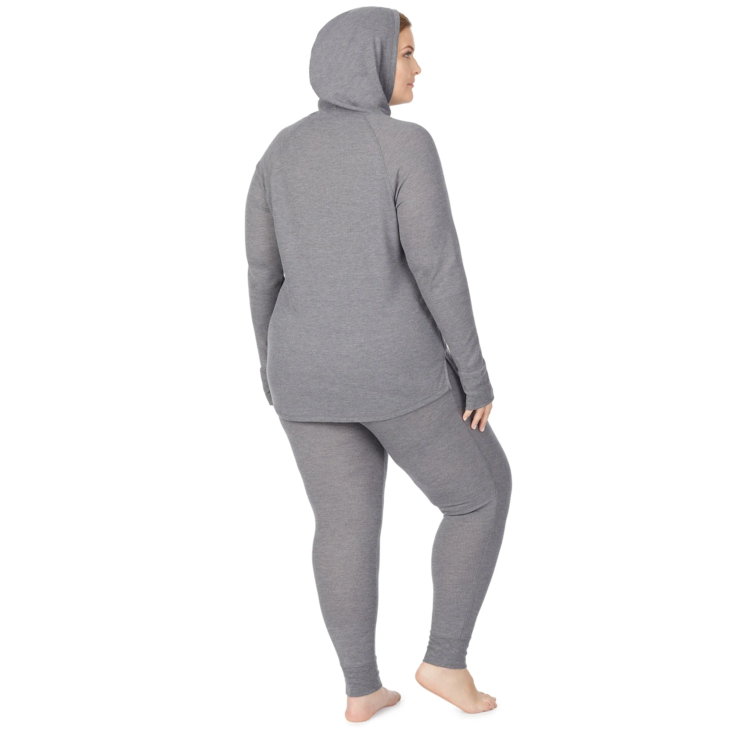 Stretch Thermal Long Sleeve Hoodie Tunic PLUS