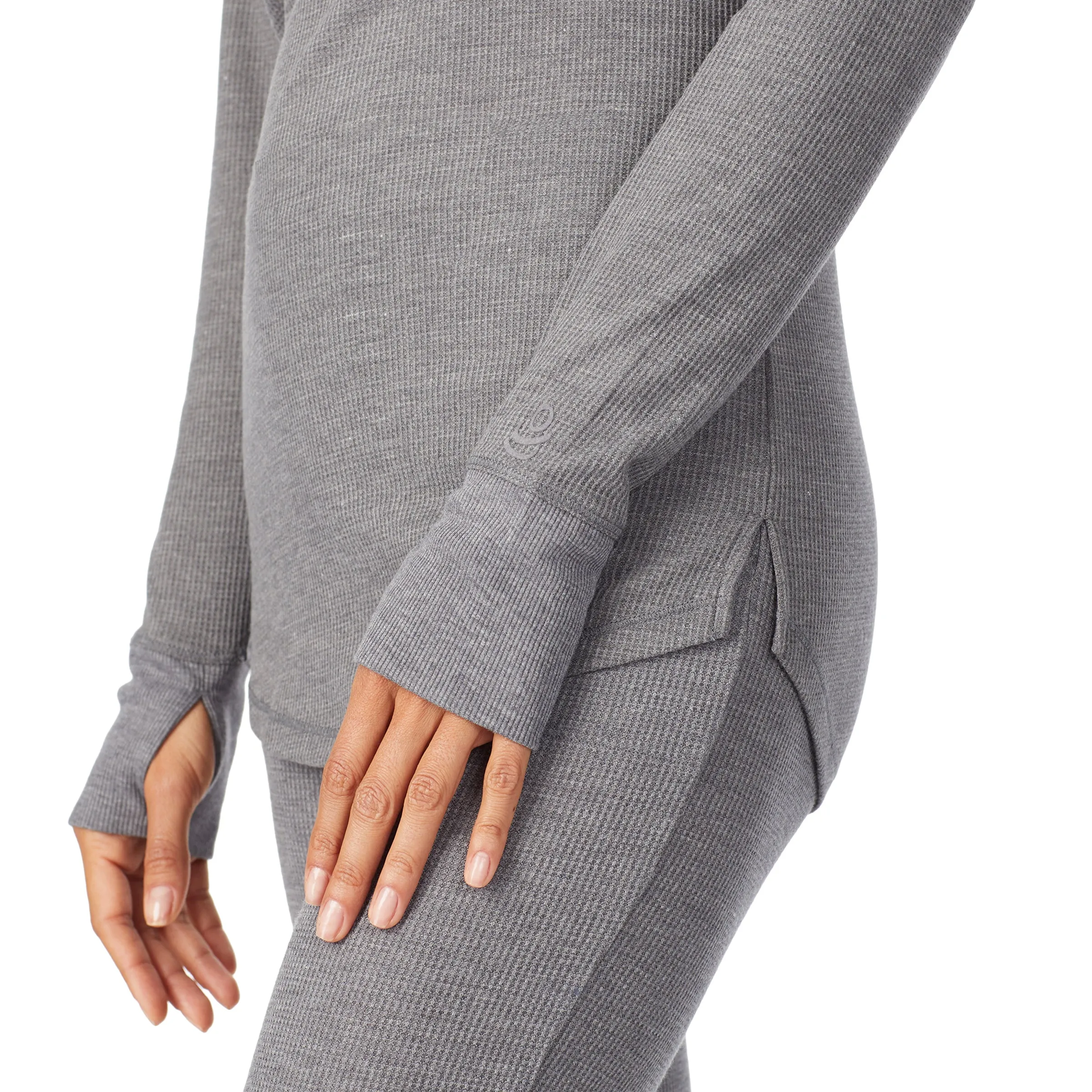 Stretch Thermal Long Sleeve Split V-Neck