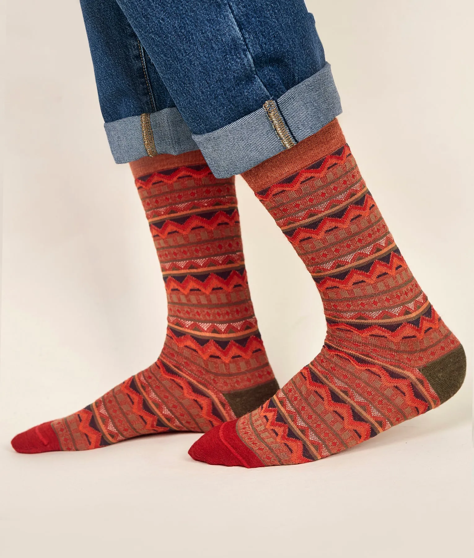 Stripes Jacquad Mens Socks