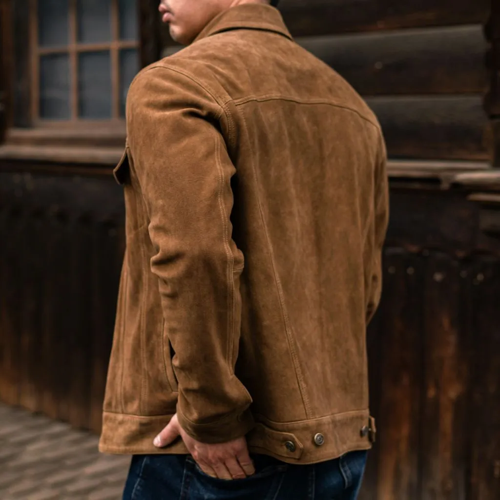 Suede Trucker Jacket | Dusty