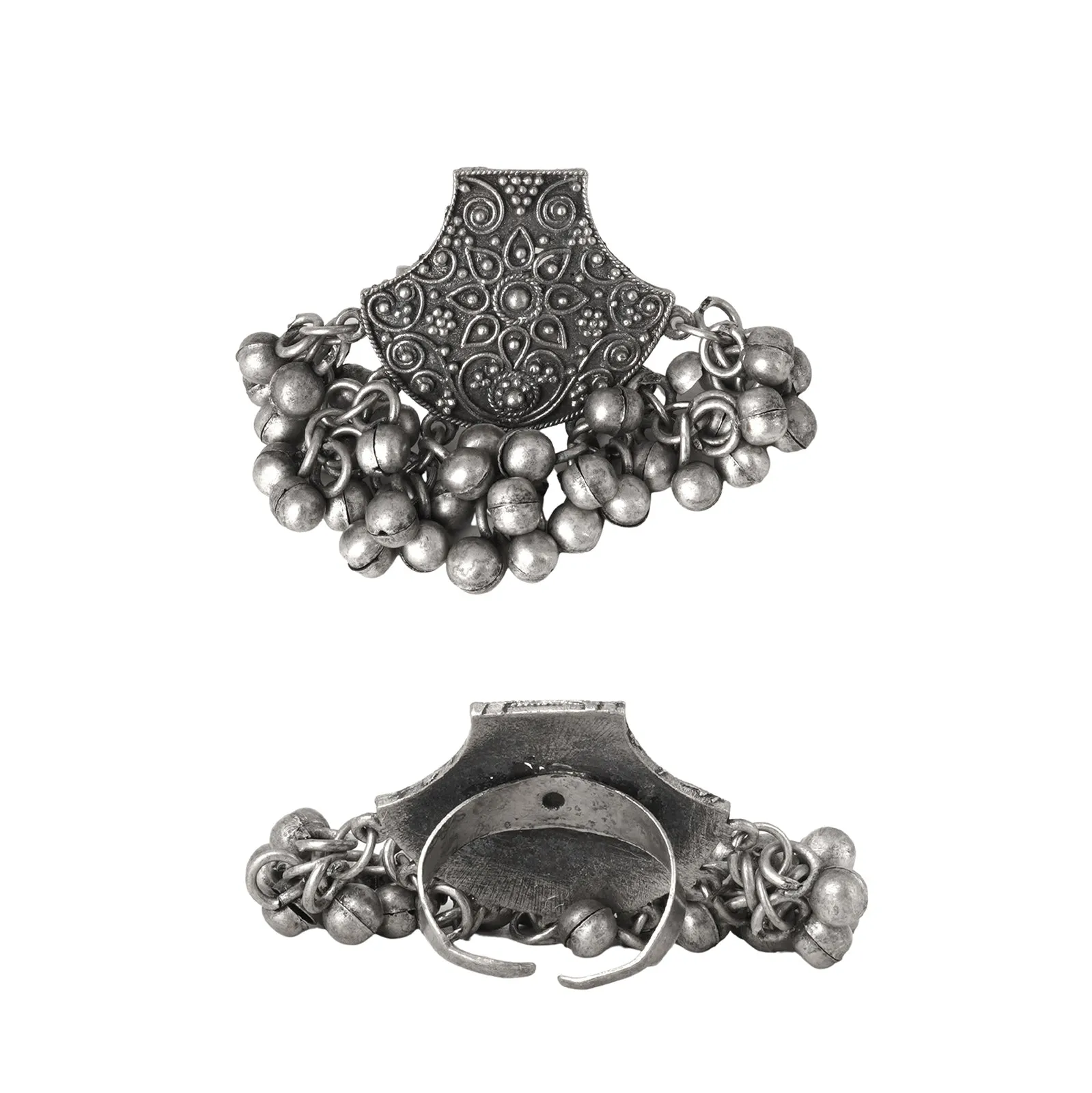 Teejh Ganavi Silver Oxidised Jewelry Gift Set