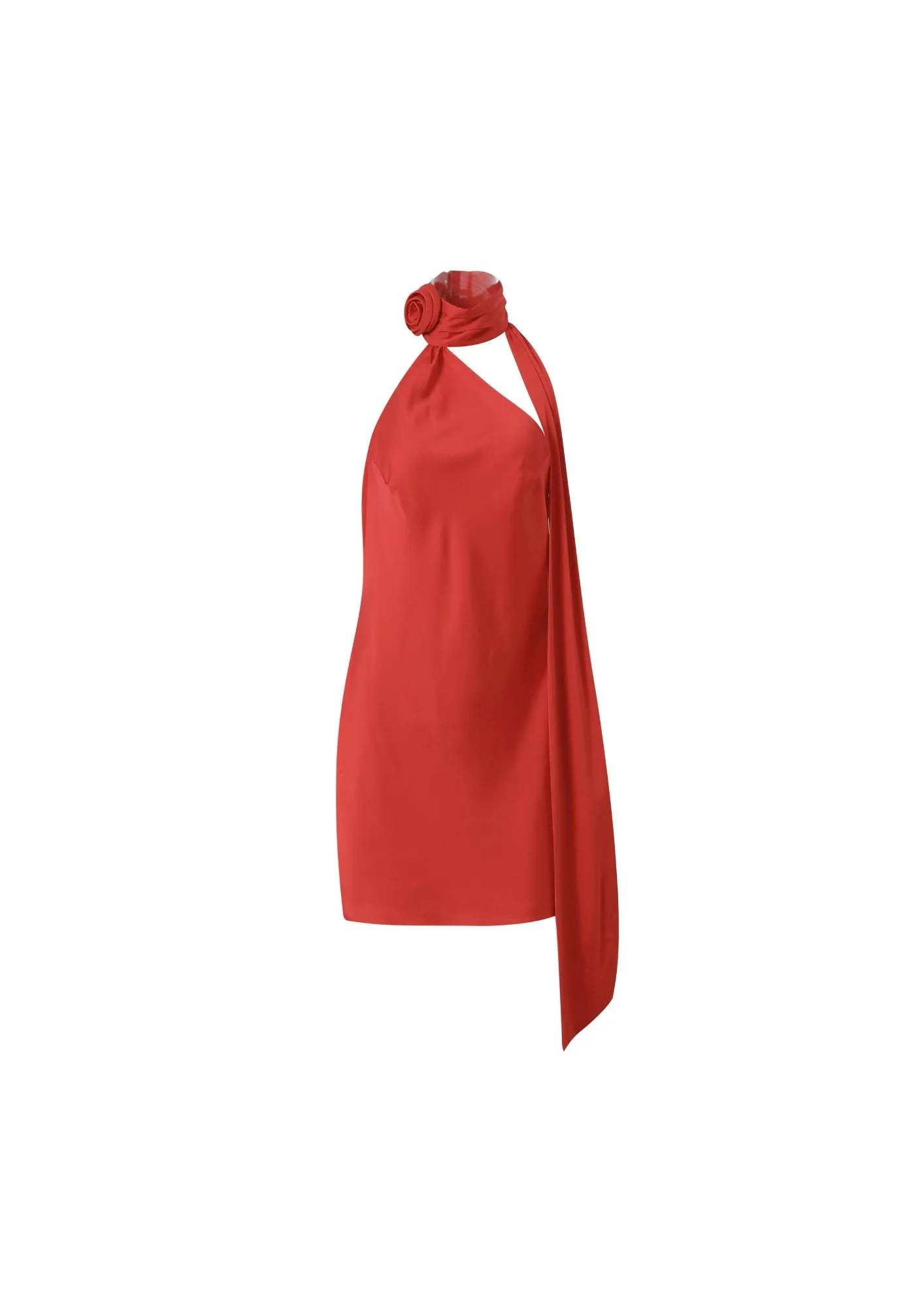 The Sienna Halterneck Dress in Red