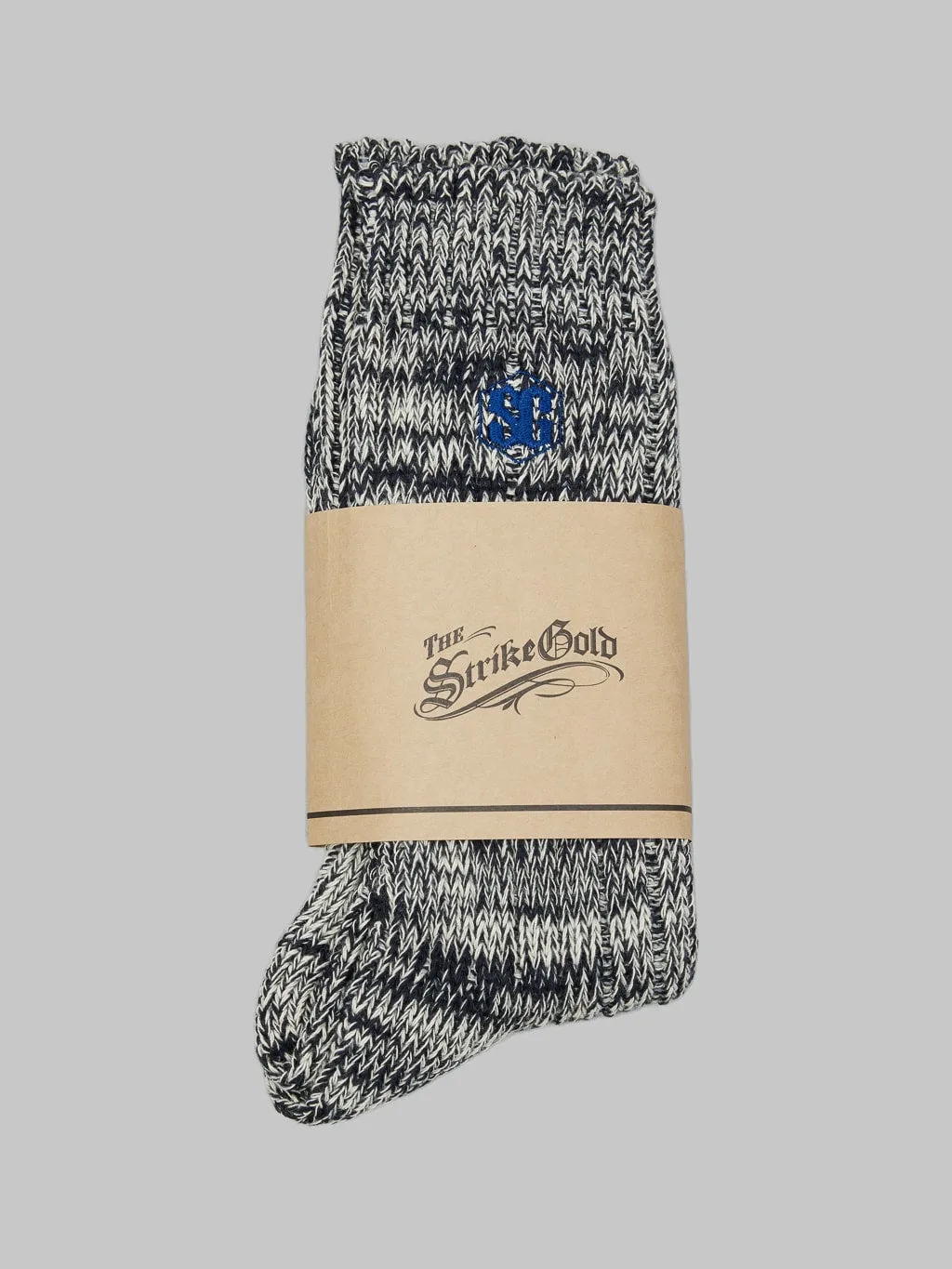 The Strike Gold Remnant Yarn Socks Navy