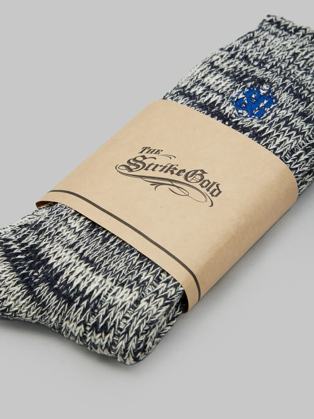 The Strike Gold Remnant Yarn Socks Navy