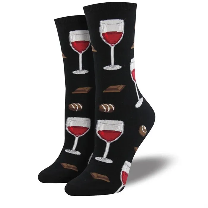 'Time to Wine Down' Women's printed socks