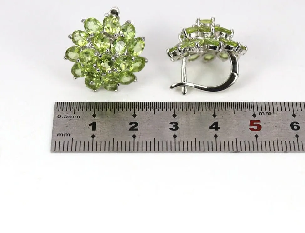 Twirl Leaves Peridot Stones 925 Sterling Silver Jewelry Sey