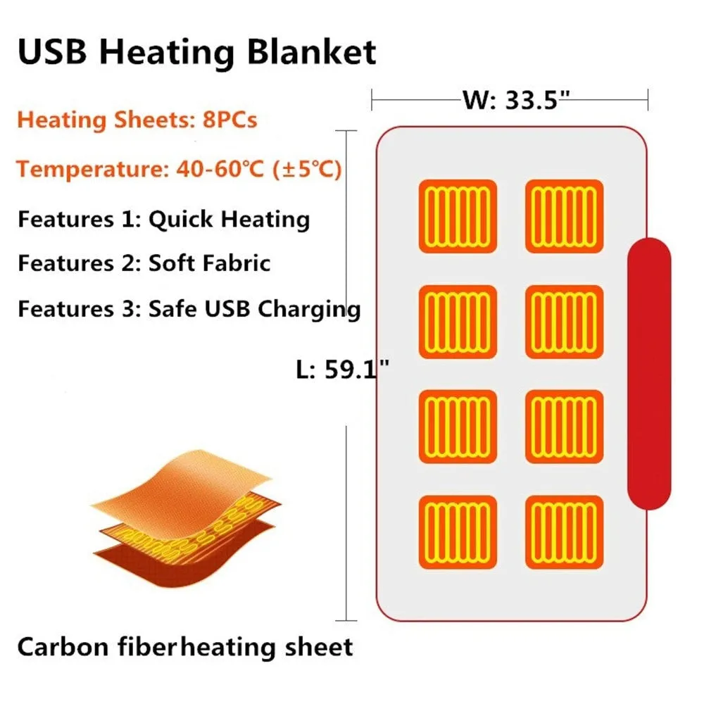 Usb Heated Blanket/Electric USB Heated Blanket/Electric Heated Throw Blanket/Usb Heated Blanket camping/best Usb Heated Blanketest