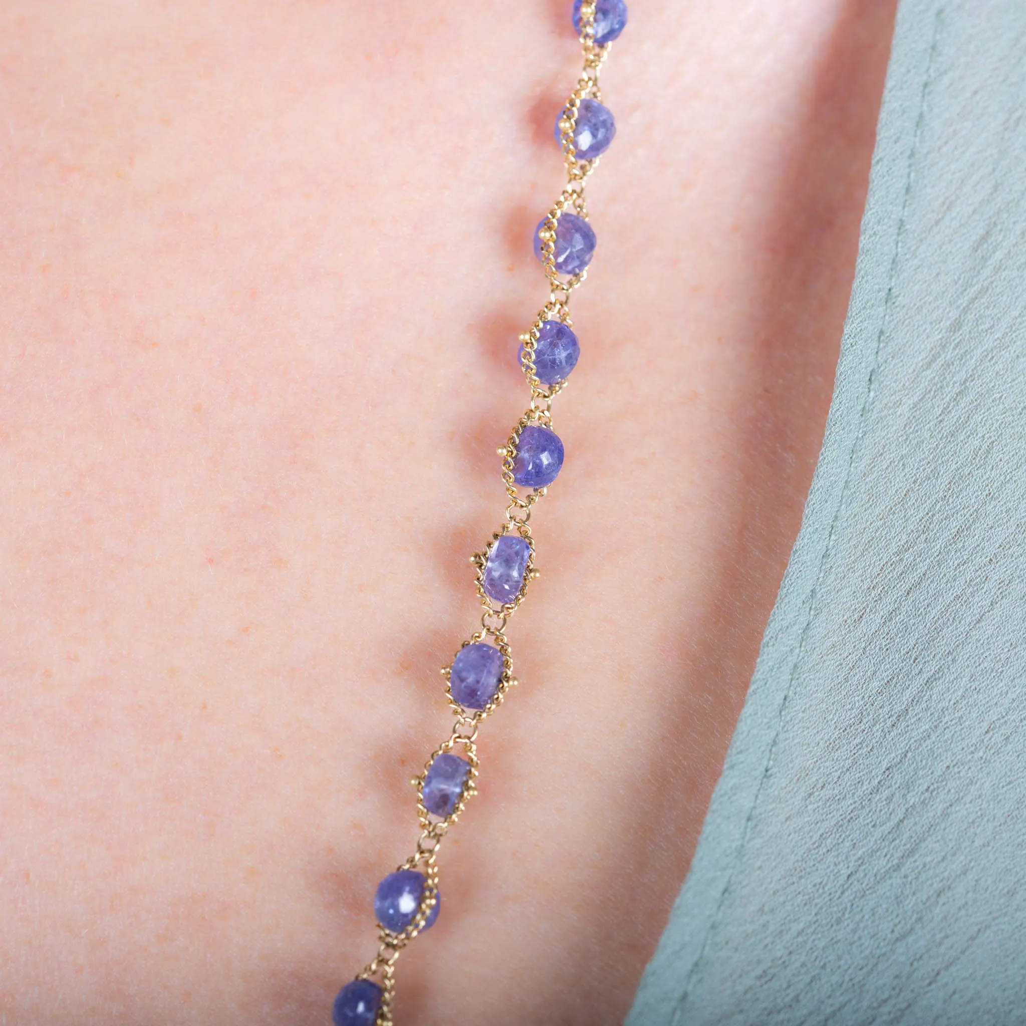 Woven Tanzanite Necklace